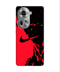 Nike red black poster Oppo Reno11 Back Cover