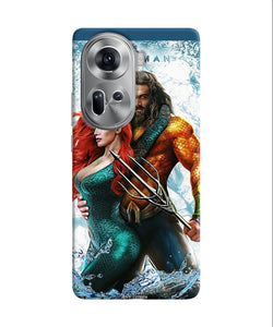 Aquaman couple water Oppo Reno11 Back Cover