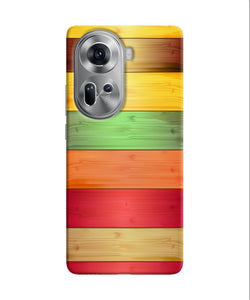 Wooden colors Oppo Reno11 Back Cover