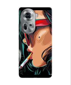 Smoking girl Oppo Reno11 Back Cover