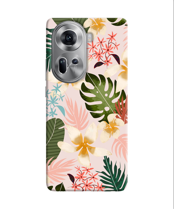 Leaf print Oppo Reno11 Back Cover