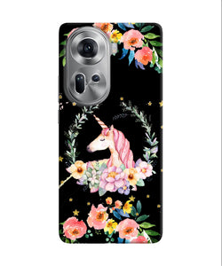 Unicorn flower Oppo Reno11 Back Cover