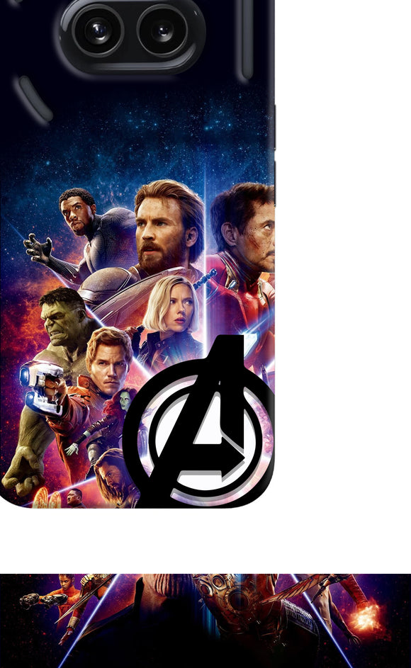 Avengers Superheroes Nothing Phone 2A Real 4D Back Cover