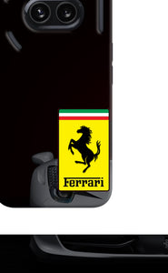 White Ferrari Nothing Phone 2A Real 4D Back Cover