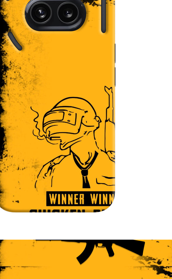 PUBG Chicken Dinner Nothing Phone 2A Real 4D Back Cover