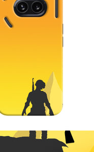 PUBG Silhouette Nothing Phone 2A Real 4D Back Cover