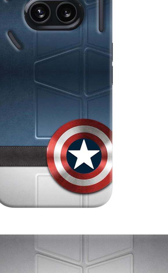 Captain America Suit Nothing Phone 2A Real 4D Back Cover