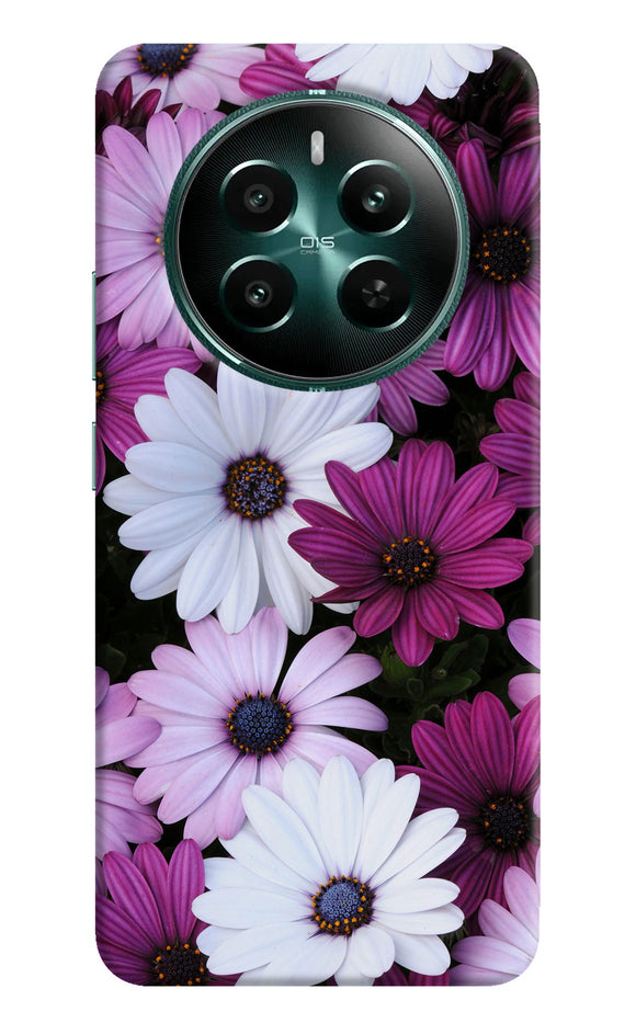 White violet flowers Realme 12 5G Back Cover