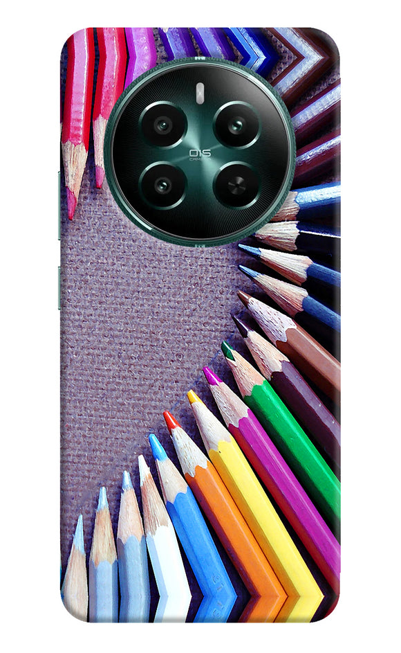 Color pencil half heart Realme 12 5G Back Cover