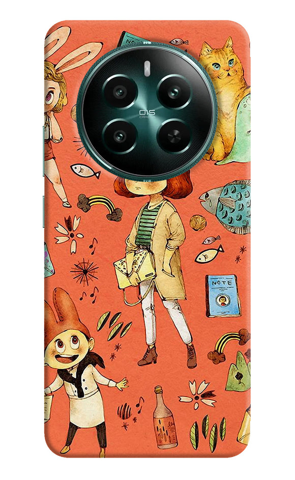 Canvas little girl print Realme P1 5G Back Cover