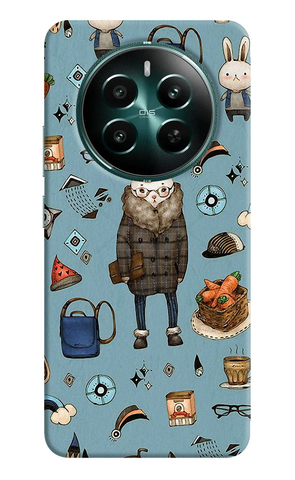 Canvas rabbit print Realme P1 5G Back Cover