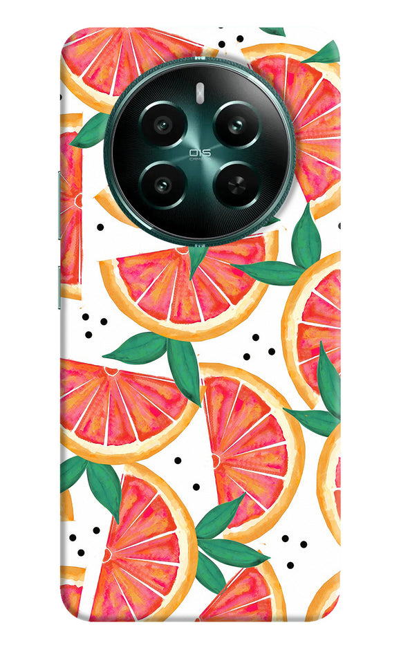 Abstract orange print Realme P1 5G Back Cover