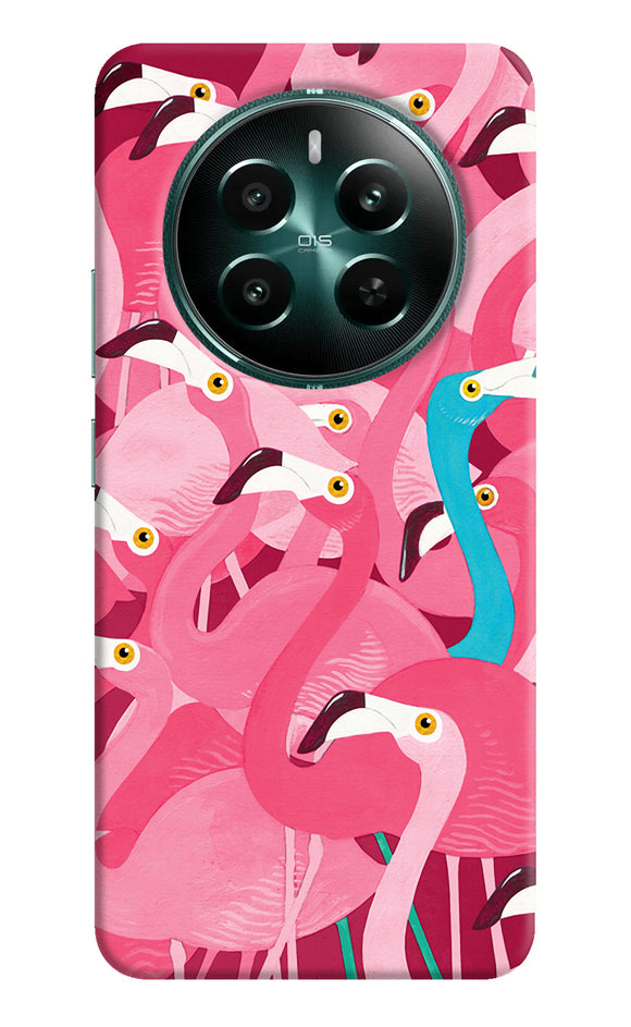 Abstract sheer bird pink print Realme P1 5G Back Cover