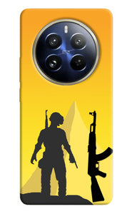 PUBG Silhouette Realme P1 Pro 5G Real 4D Back Cover