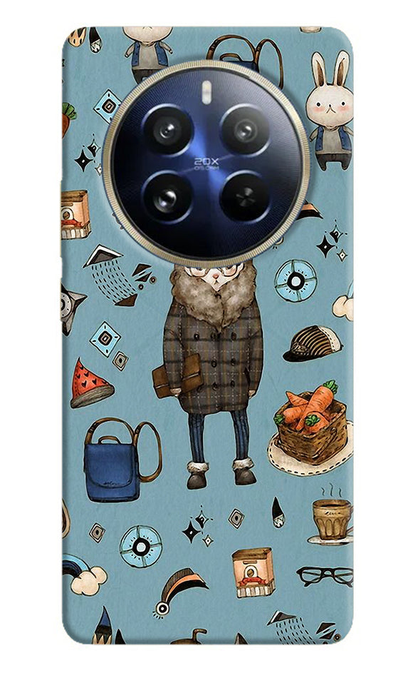 Canvas rabbit print Realme P1 Pro 5G Back Cover