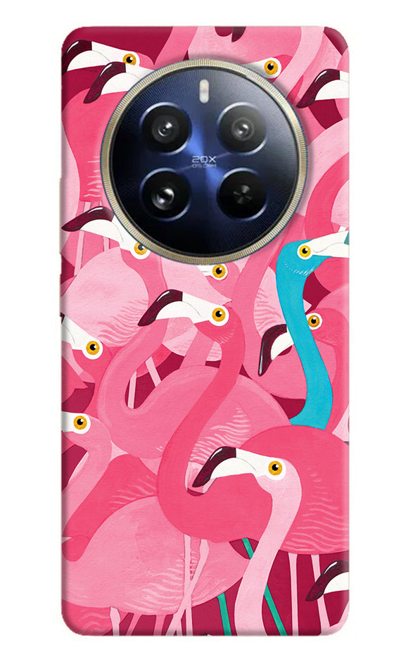 Abstract sheer bird pink print Realme P1 Pro 5G Back Cover