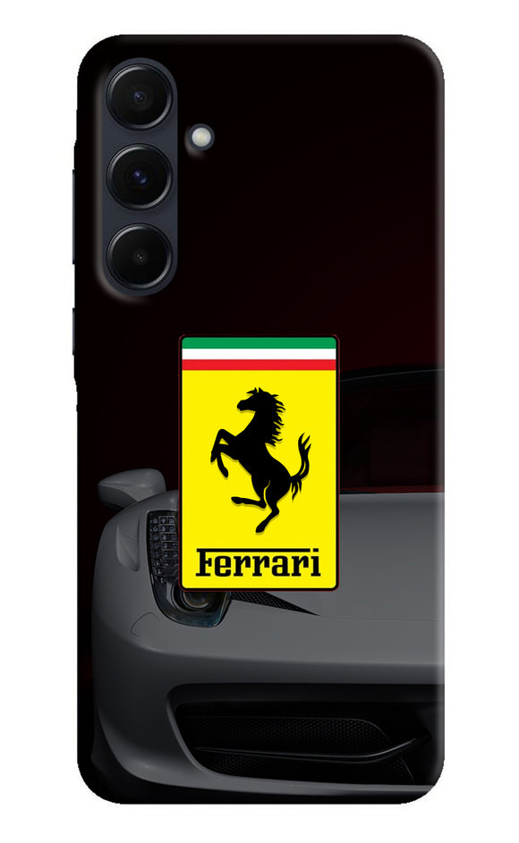 White Ferrari Samsung A35 5G Real 4D Back Cover