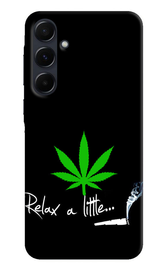 Weed Relax Quote Samsung A35 5G Real 4D Back Cover