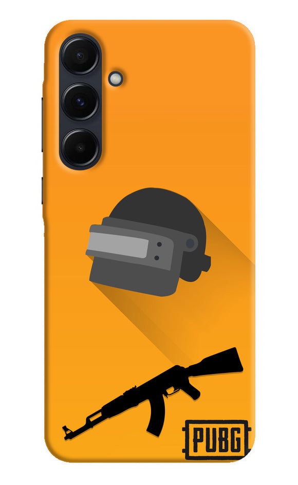 PUBG Helmet and Gun Samsung A35 5G Real 4D Back Cover