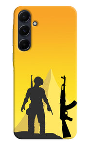 PUBG Silhouette Samsung A35 5G Real 4D Back Cover