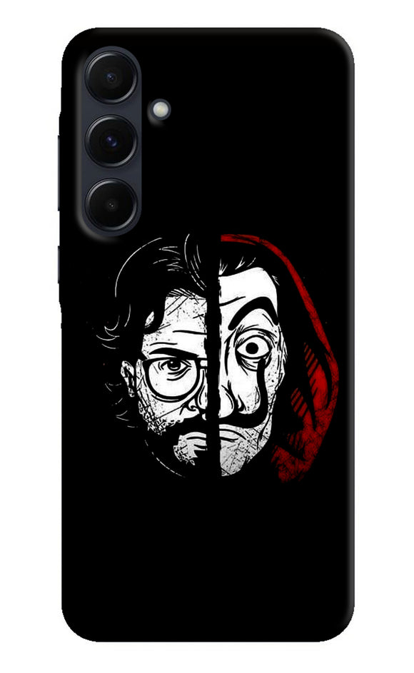 Money Heist Professor Mask Sketch Samsung A35 5G Back Cover