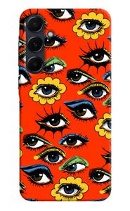 Abstract eyes pattern Samsung A35 5G Back Cover