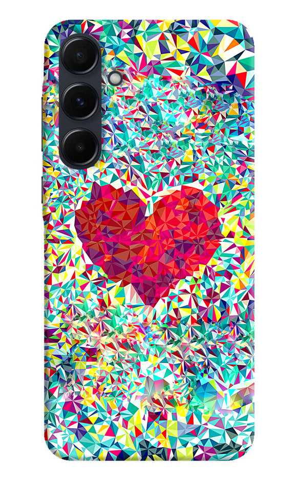 Red heart print Samsung A35 5G Back Cover