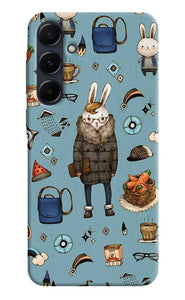 Canvas rabbit print Samsung A35 5G Back Cover