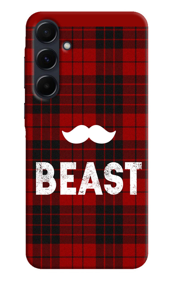 Beast red square Samsung A35 5G Back Cover