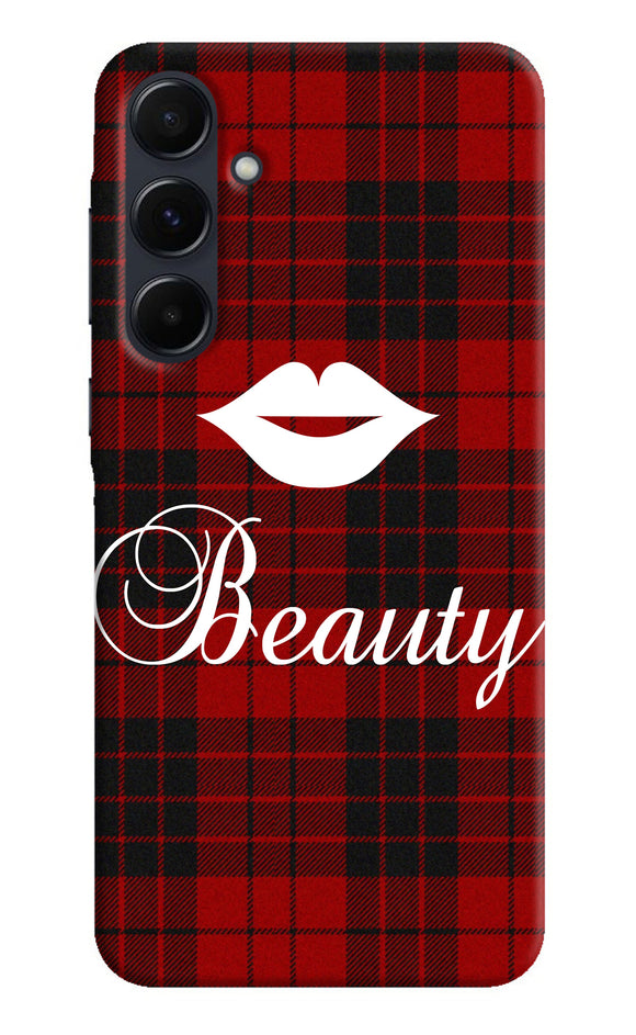 Beauty red square Samsung A35 5G Back Cover