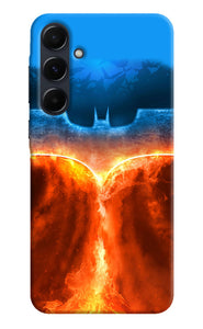 Burning batman logo Samsung A35 5G Back Cover