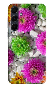 Natural flower stones Samsung A35 5G Back Cover