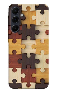 Wooden puzzle Samsung A35 5G Back Cover