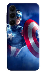 Captain america on sky Samsung A35 5G Back Cover