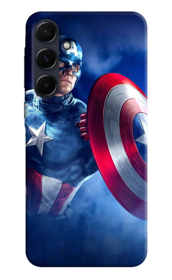 Captain america on sky Samsung A35 5G Back Cover