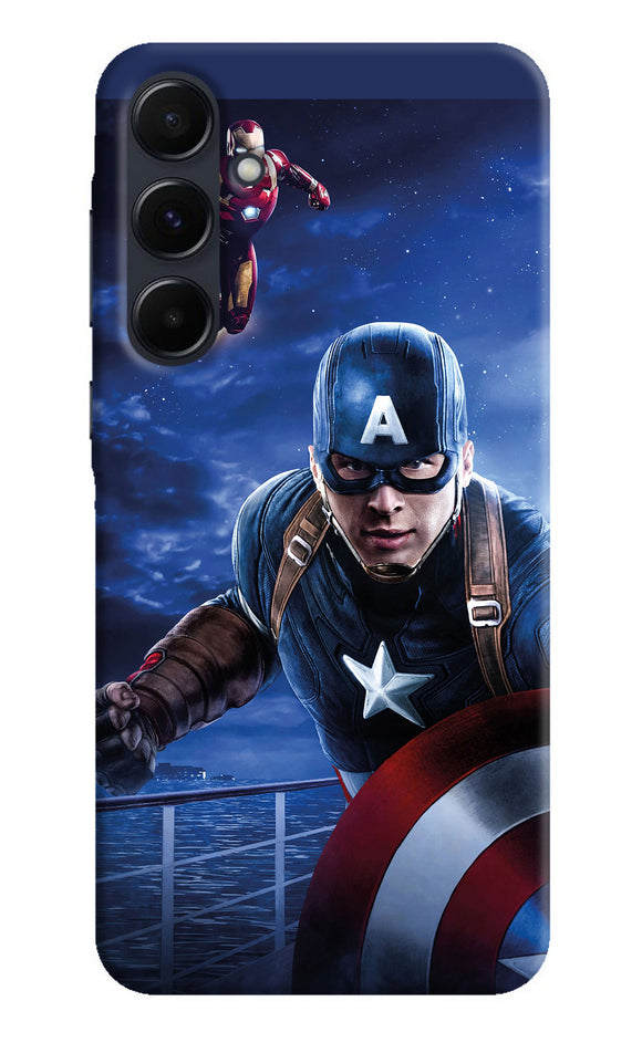 Captain with ironman Samsung A35 5G Back Cover