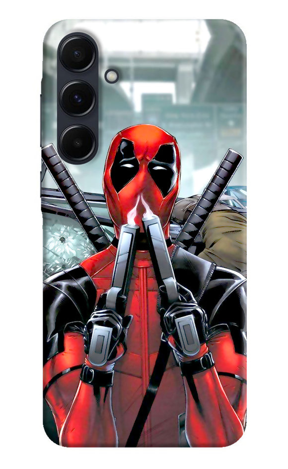 Deadpool with gun Samsung A35 5G Back Cover