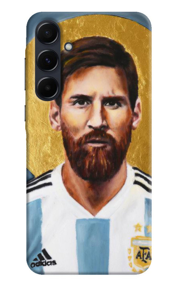 Messi face Samsung A35 5G Back Cover