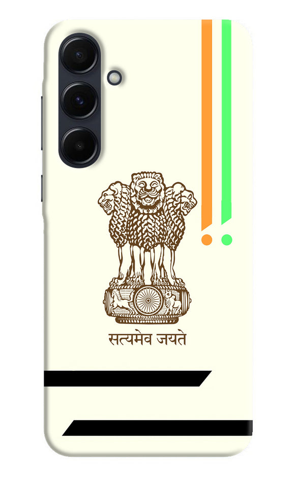 Satyamev jayate brown logo Samsung A35 5G Back Cover