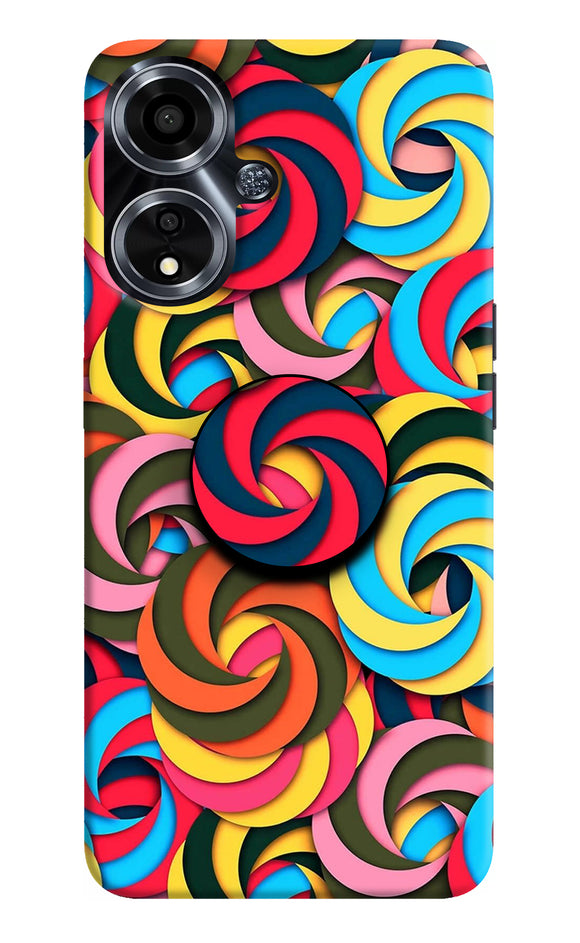 Spiral Pattern Oppo A59 5G Pop Case