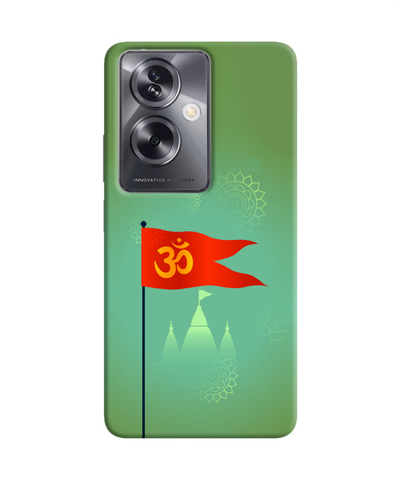 Om Flag Ram Mandir Oppo A79 5G Back Cover