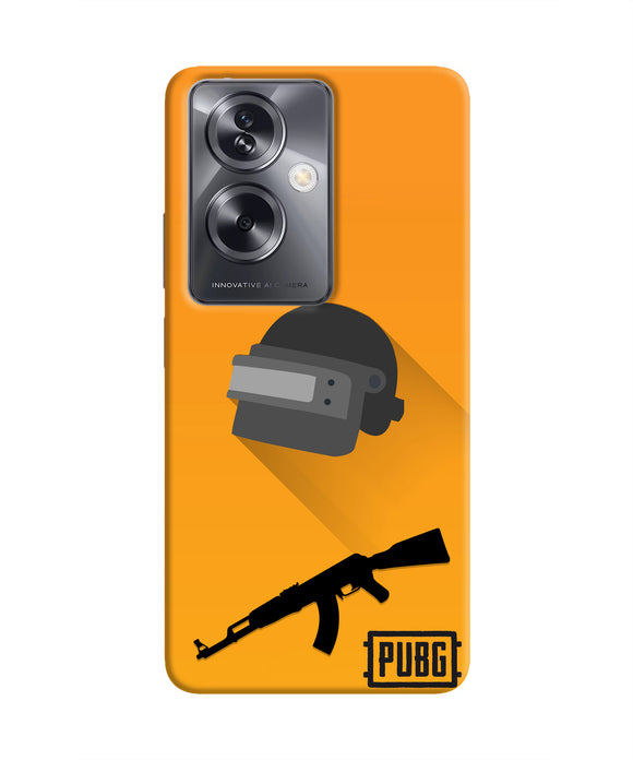 PUBG Helmet and Gun Oppo A79 5G Real 4D Back Cover