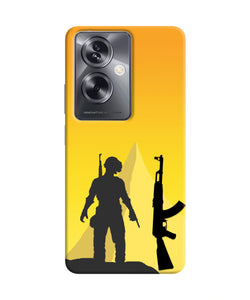 PUBG Silhouette Oppo A79 5G Real 4D Back Cover