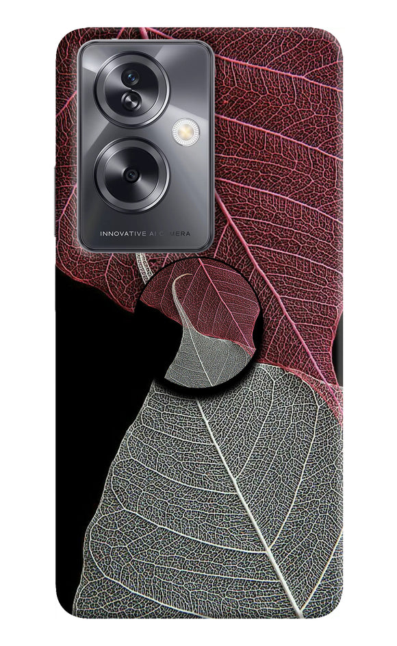 Leaf Pattern Oppo A79 5G Pop Case