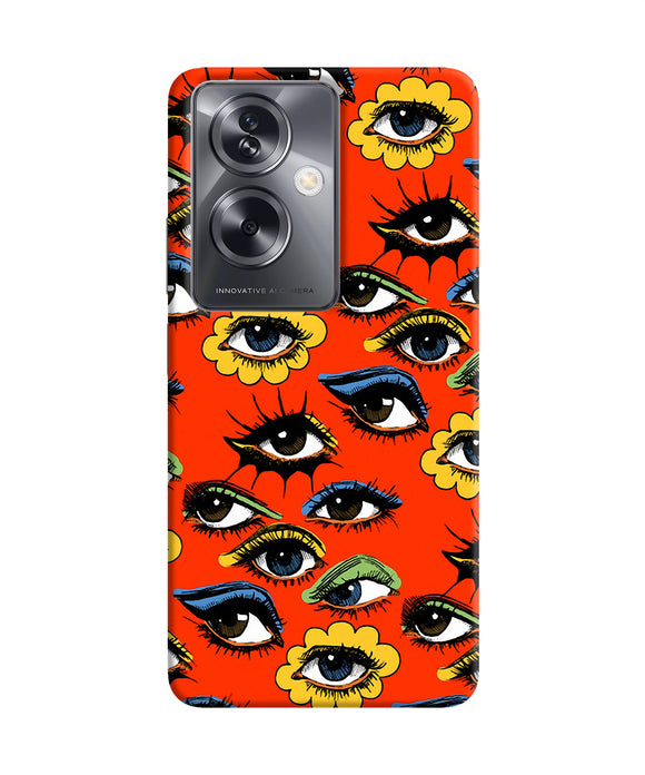 Abstract eyes pattern Oppo A79 5G Back Cover