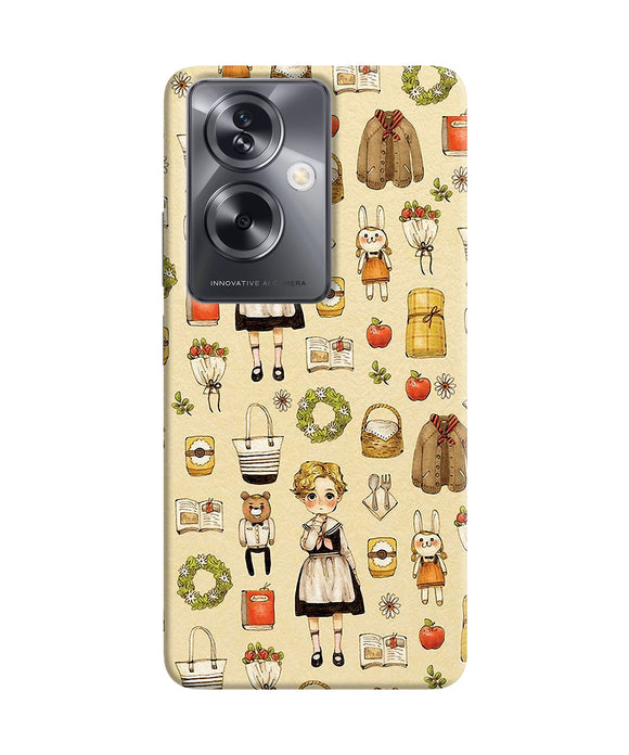 Canvas girl print Oppo A79 5G Back Cover