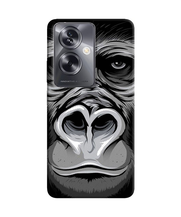 Black chimpanzee Oppo A79 5G Back Cover