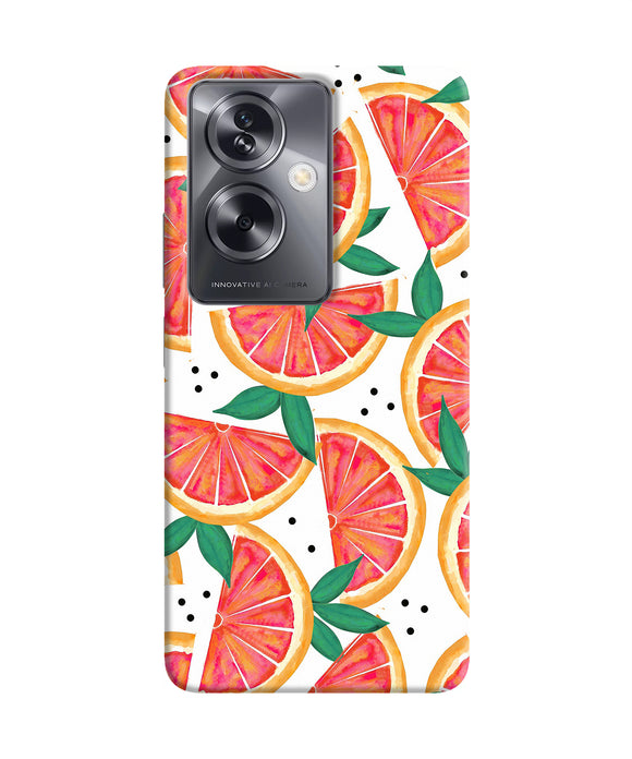 Abstract orange print Oppo A79 5G Back Cover