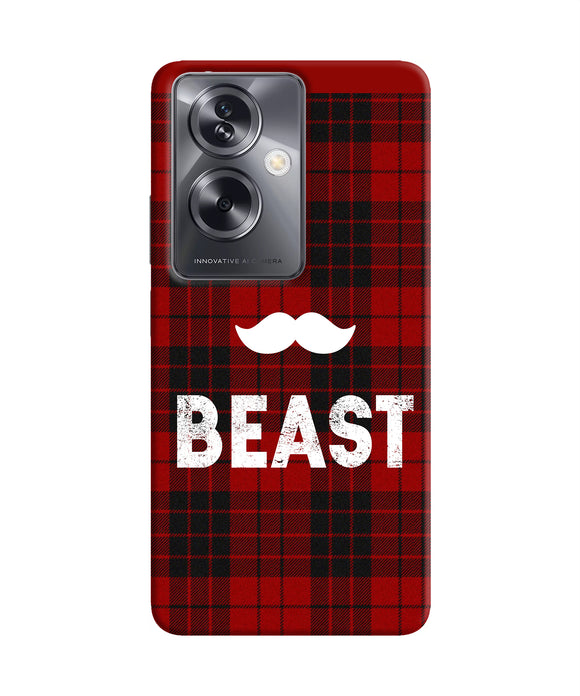 Beast red square Oppo A79 5G Back Cover