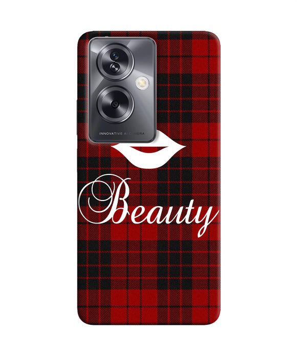 Beauty red square Oppo A79 5G Back Cover